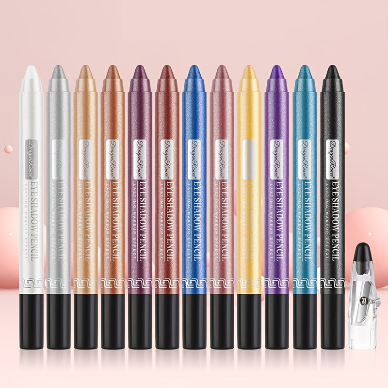 Shimmer Glitter Eyeshadow Pen Eyeliner Glue Eyelid Pearly Foam Pen 15 Colors