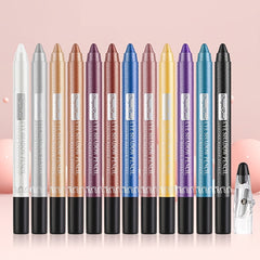 Shimmer Glitter Eyeshadow Pen Eyeliner Glue Eyelid Pearly Foam Pen 15 Colors