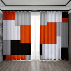 2pcs Red Plaid Curtains Rod Pockets Window Treatment for Home Decor