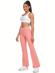 Women's Stretchy Flare Leg Yoga Pants Soft Casual Sports Pants