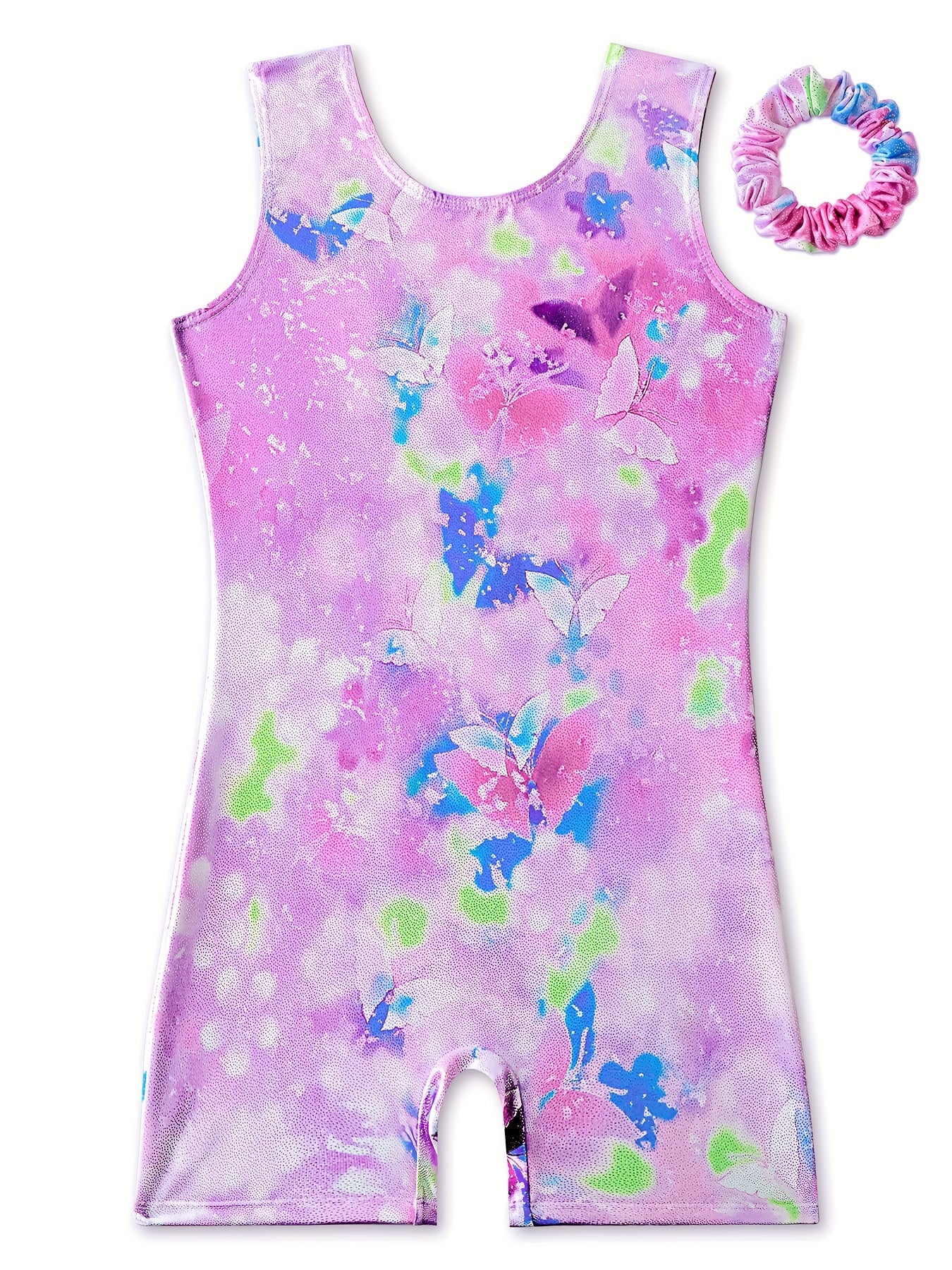 Butterfly Graffiti Sleeveless Gymnastics Suit for Girls