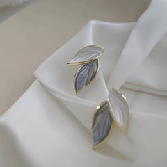 2pcs Leaf Shape Stud Earrings Sweet Earrings For Girls Kids