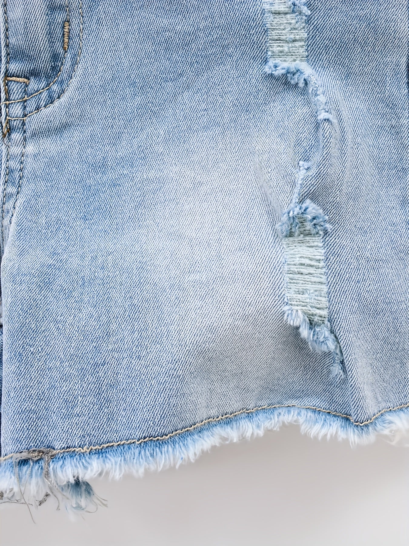 Girls Distressed Denim Shorts for Outdoor Summer Beach Kids