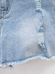 Girls Distressed Denim Shorts for Outdoor Summer Beach Kids