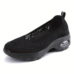 Breathable Lace Cushion Walking Shoes Women Stylish Non Slip Outdoor Activities