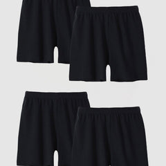 4-Pack Girls Casual Skinny Shorts for Sports Leisure Comfortable and Breathable