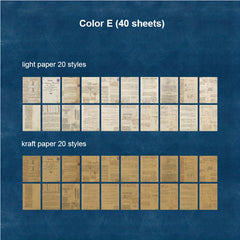 40 Sheets Botanical Scrapbook Paper Retro Kit for Plann
