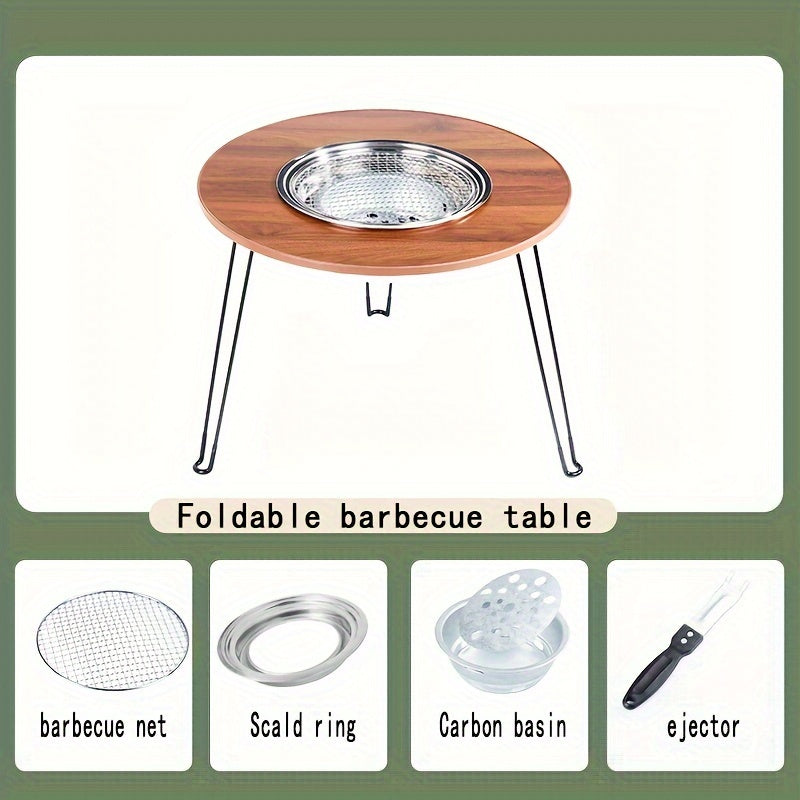 Portable Folding Stove Table for Camping Outdoor Barbecue