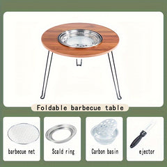 Portable Folding Stove Table for Camping Outdoor Barbecue