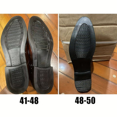 Men's Brogue Lace up Oxford Shoes Anti skid Smart Casual Dress Shoes