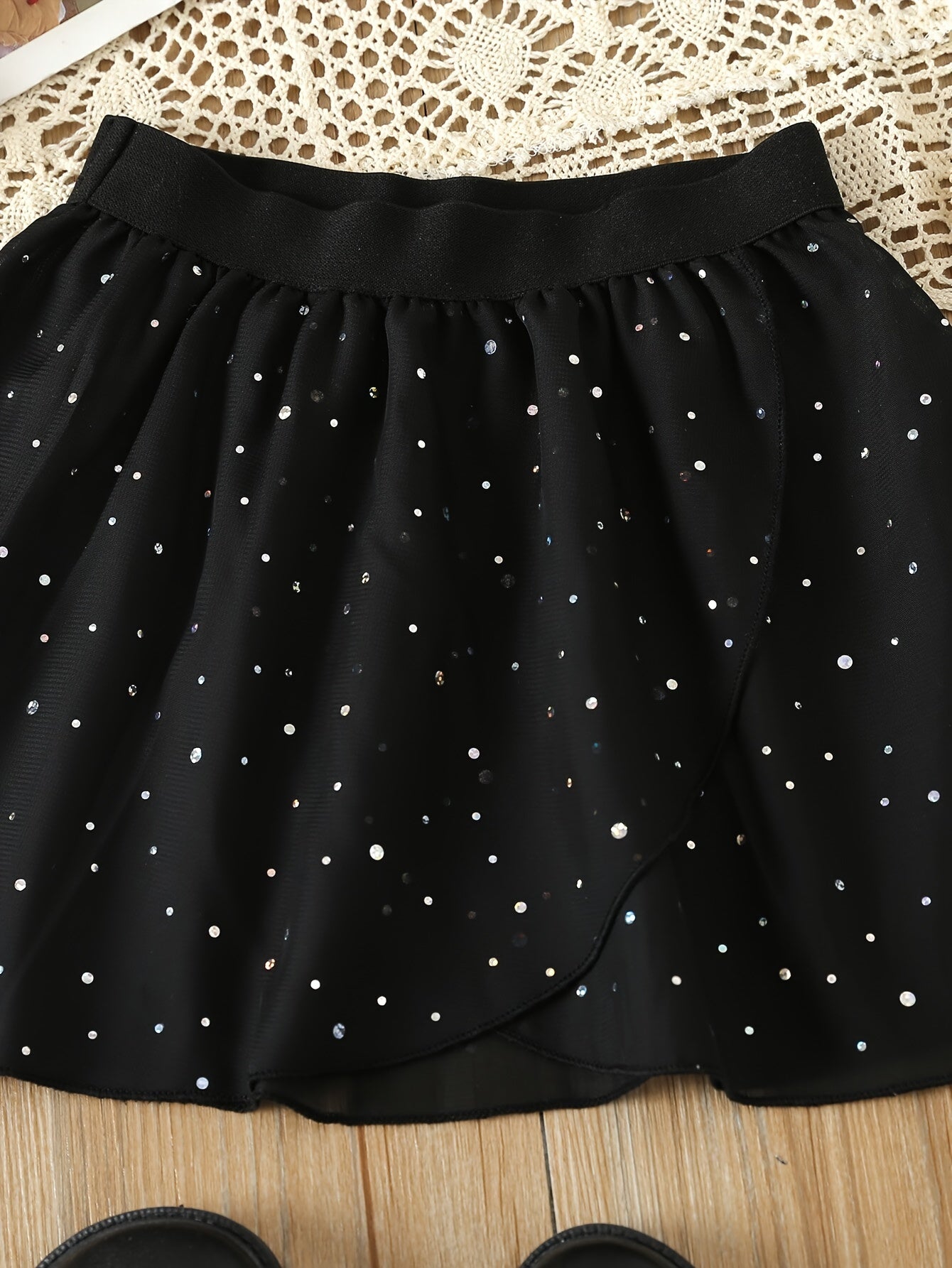 Sequin Ballet Skirt Girls Dance Performance