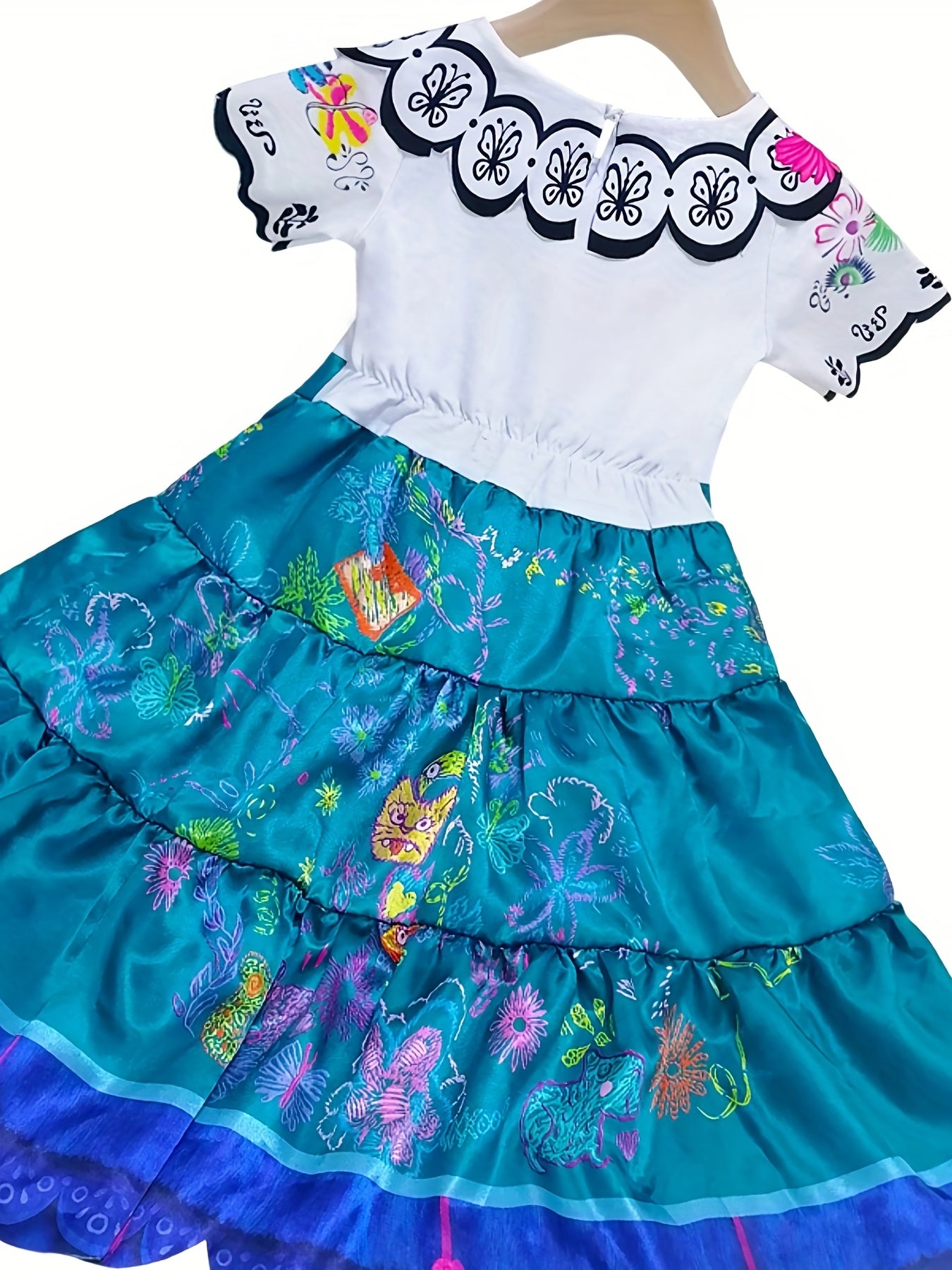 Girl's Graffiti Pattern Short Sleeve Dress Halloween Costume