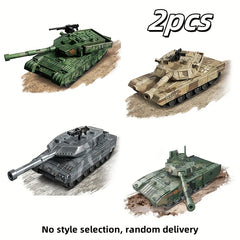 DIY Building Block Tanks Soldier Scene Assembly Toys