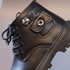 Girls' Non-Slip Ankle Boots with Zipper