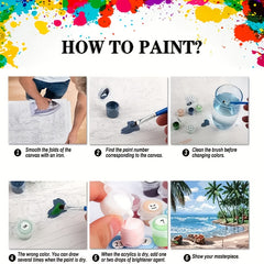 Adult Digital Painting Kit 40x50cm Embracing in Rain DIY Craft Set