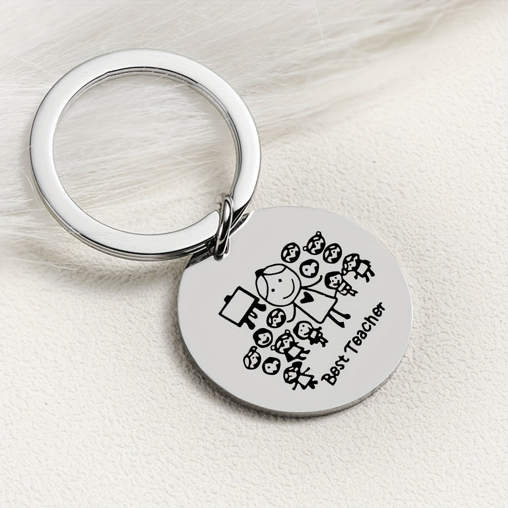 Best Teacher Pendant Necklace & Key Chains Set for Kids - Teacher's Gift
