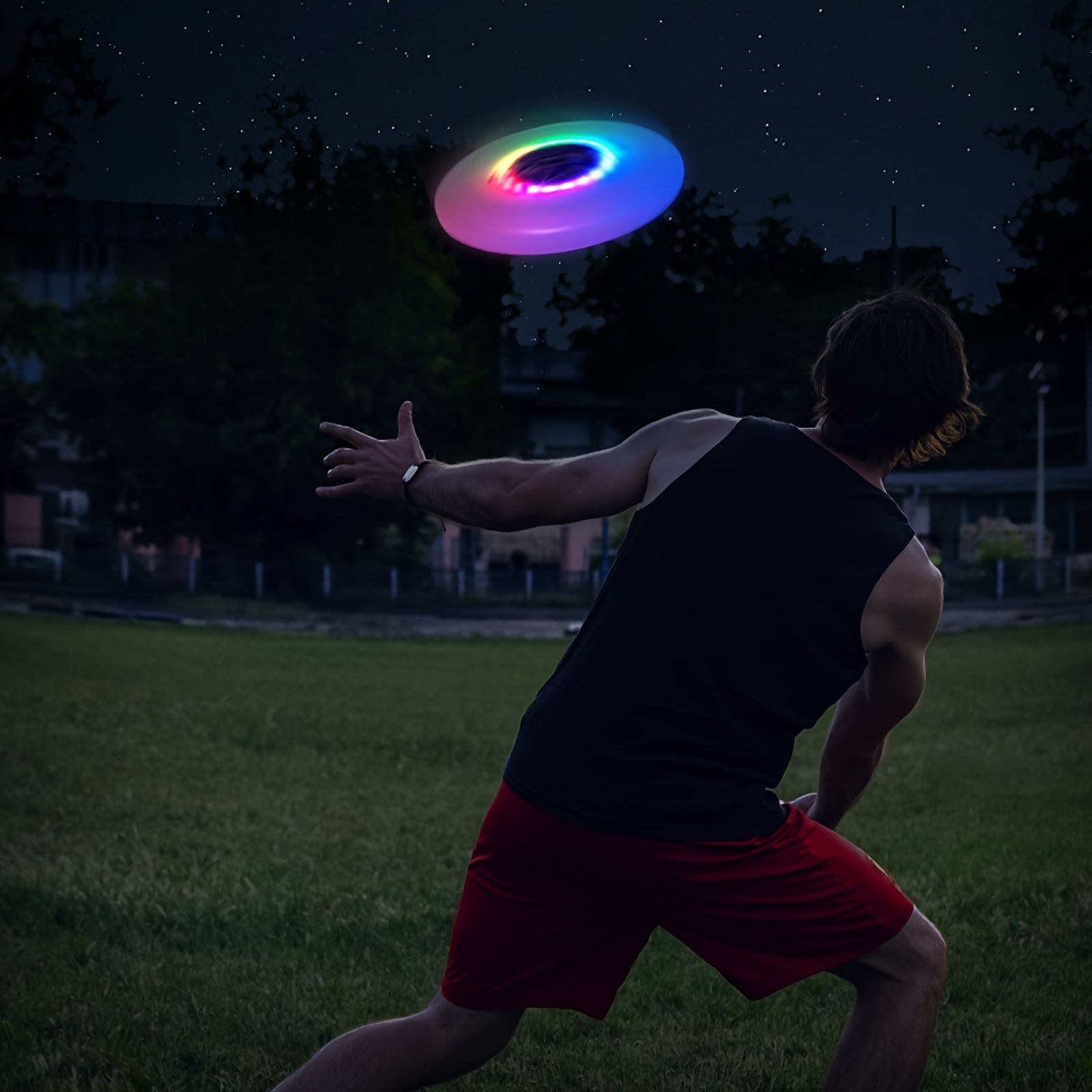 Glow In The Dark LED Flying Disc 7 Modes 7 Colors Waterproof