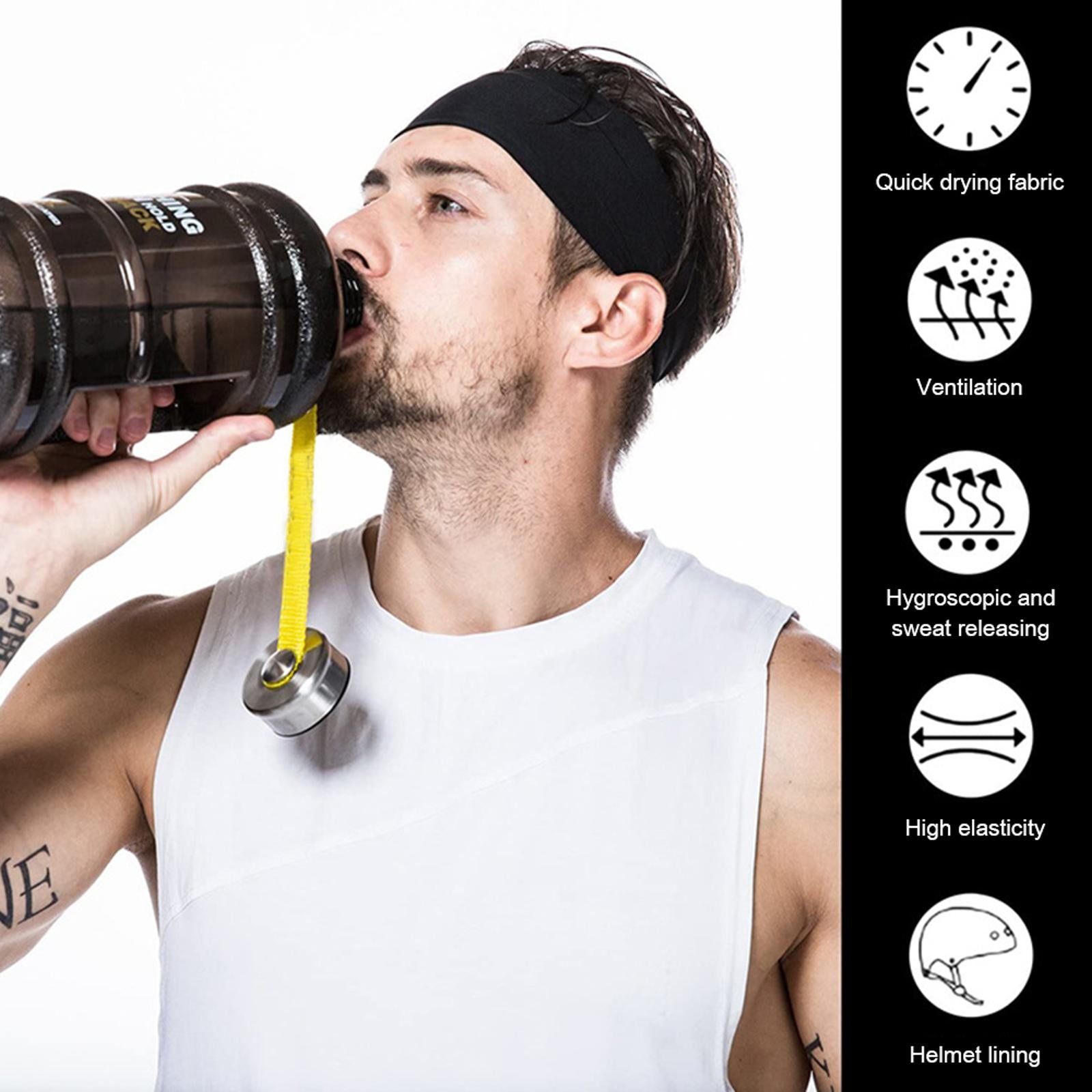 Breathable Elastic Headband Sweat Absorption for Women & Men