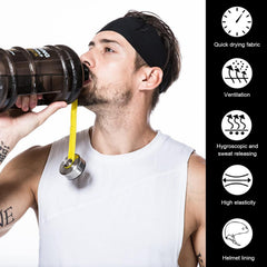 Breathable Elastic Headband Sweat Absorption for Women & Men