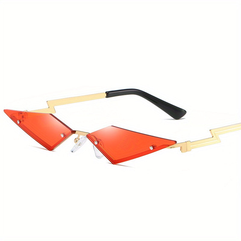 Y2K Rhombus Rimless Sunglasses UV400 Sun Shades
