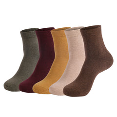 5 Pairs Soft Crew Socks Women's Stockings