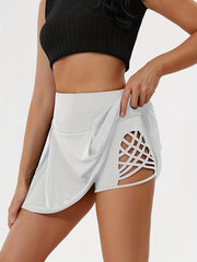 Women's Wide Waistband Sports Skorts - Casual Summer Activewear