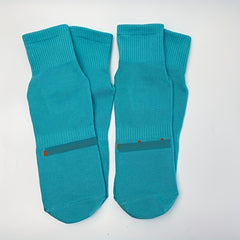 2 Pairs Men's Solid Non Slip Crew Socks Breathable Comfy Casual Unisex Socks