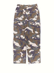 Camo Print Baggy Cargo Pants Y2K Long Length Pants