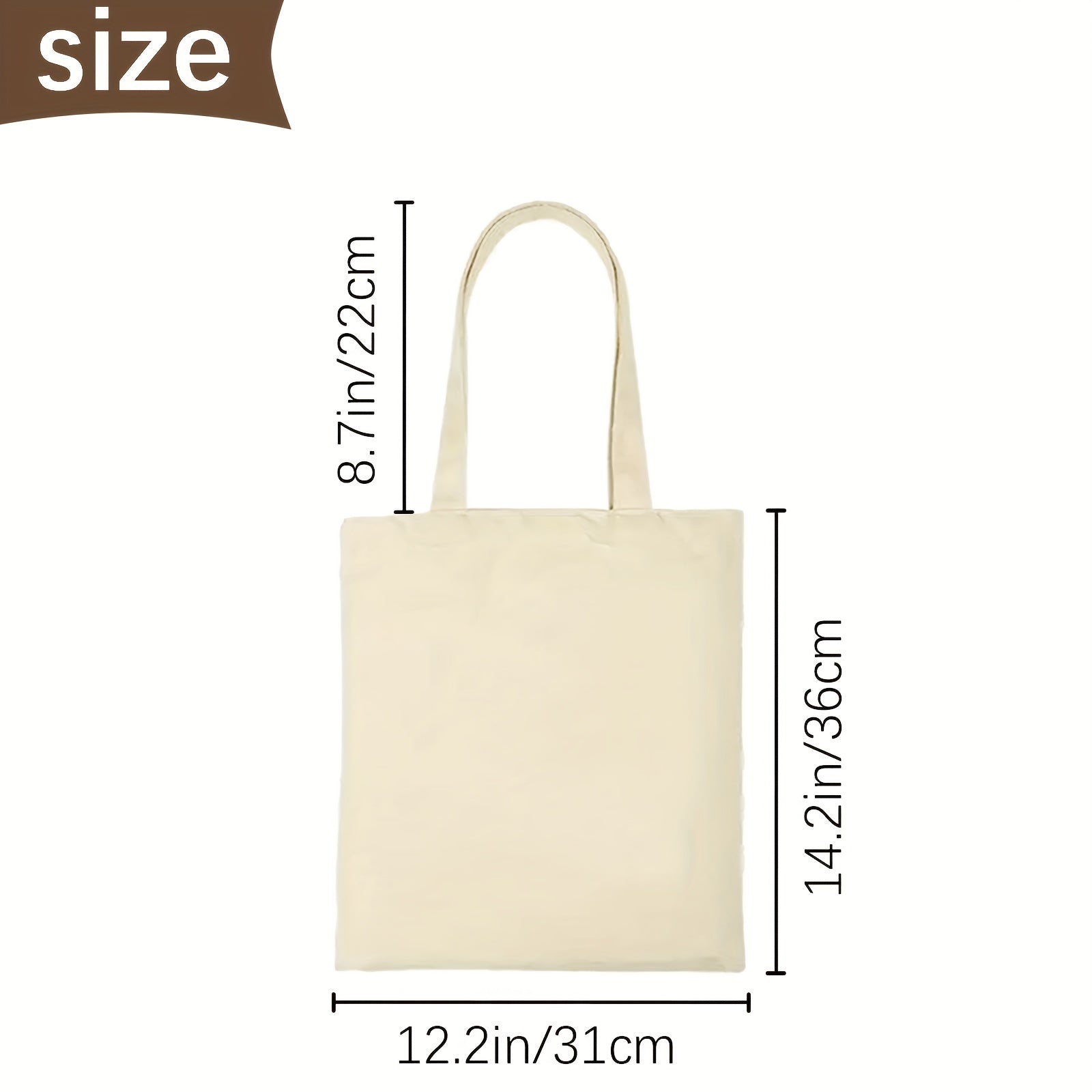 Sublimation Blank Canvas Tote Bags for DIY Projects