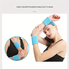 Sports Wrist Guard & Wrist Headband Set for Yoga Fitness Running