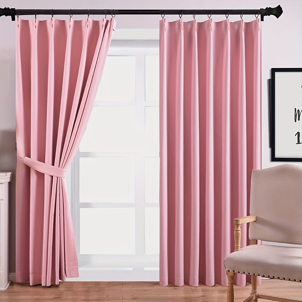 Soft Pleated Hook Curtain for Bedroom Study Living Room