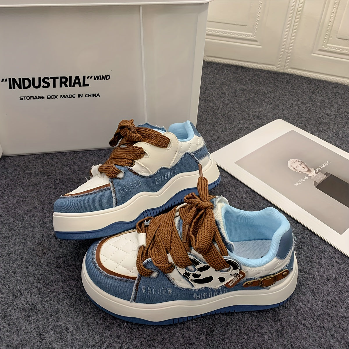 Women's Heart Pattern Platform Skate Shoes