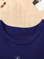 Girls Dog & Tower Cartoon Cotton Long Sleeve T Shirt Top Kids Pullover