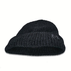 Chenille Velvet Pullover Beanie Winter Hat Windproof Knitted Ski Hat