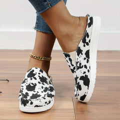Women's Sunflower Print Mules Sneakers Slip On Loafers
