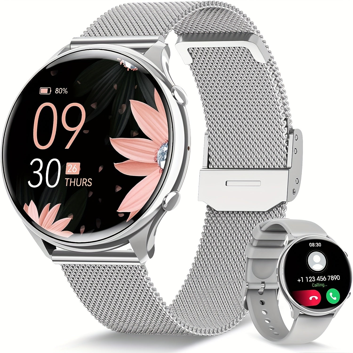 Women's Wireless Call Smartwatch, 120 Sports Modes, IP67 Waterp