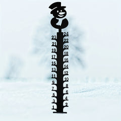 Snowman Art Snow Gauge Christmas Snowfall Measuring Stick Garden Stakes