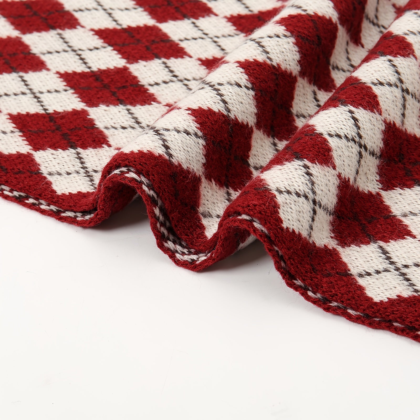 Long Red Scarf Christmas Year Style Women