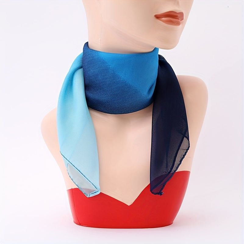 Chiffon Gradient Neckerchief Casual Square Scarf Bandana Women