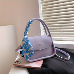 Small Crossbody Bag Women's Handbag With Silk Scarf