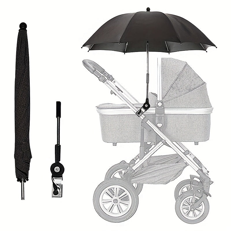 Baby Stroller Umbrella 360 Degree Adjustable UV Protection SunShade
