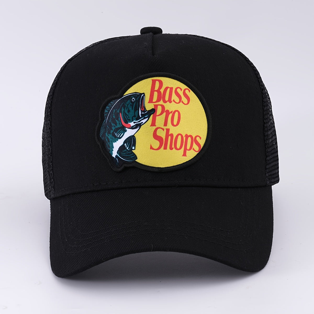 Fish Print Baseball Cap Mesh Trucker Hat Lightweight Breathable Sun Hat