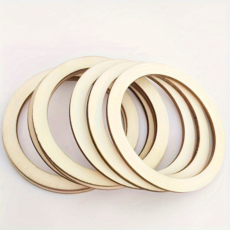 20pcs Pre-drilled Natural Wooden Circles for DIY Crafts Clothing Ornaments Art