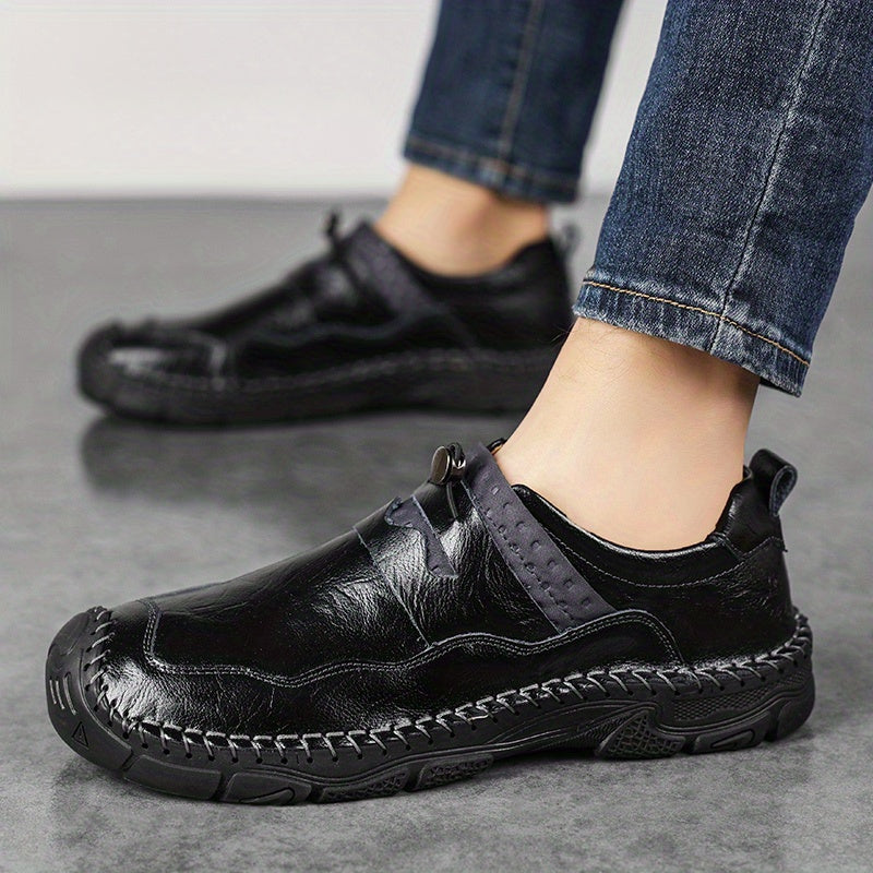 Men's Leather Loafer Shoes Lightweight Business Office Non Slip Shoes