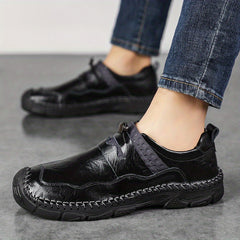 Men's Leather Loafer Shoes Lightweight Business Office Non Slip Shoes