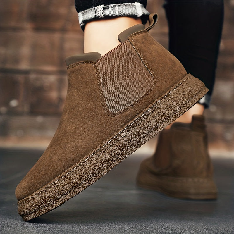 Men's Slip On High Top Hiking Shoes Casual Non Slip Sneakers