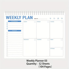 Weekly Planning Notepad To Do Planner With Notes Daily Schedules