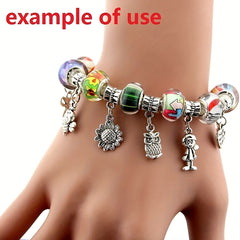 Snake Chain Charm Bracelet With Heart Shape Lobster Clasp Stainless Steel