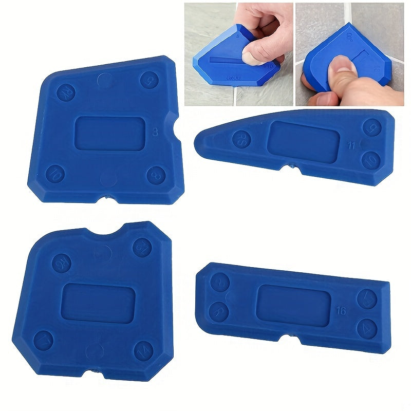 4pc Caulking Tool Kit Sealant Spreader Spatula Edge Repair Tools
