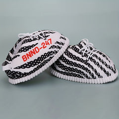 Striped Warm Winter Home Shoes Boys Girls Comfy Non-slip